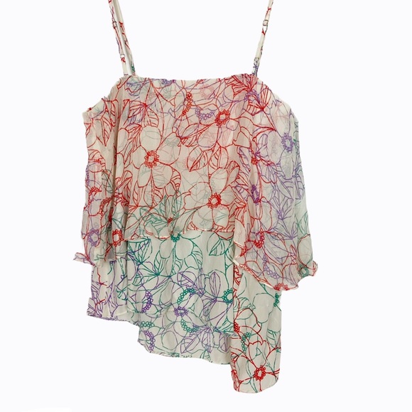 Anthropologie MAEVE Daisy Garden Tank Silk Size S - Picture 5 of 9